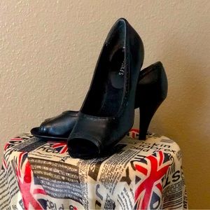 Black Open Toed Heel